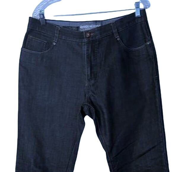 Enzo Jeans Mens Size 34" Waist Blue Denim Wash Straight Leg 5 Pocket Mid Rise - Picture 4 of 10